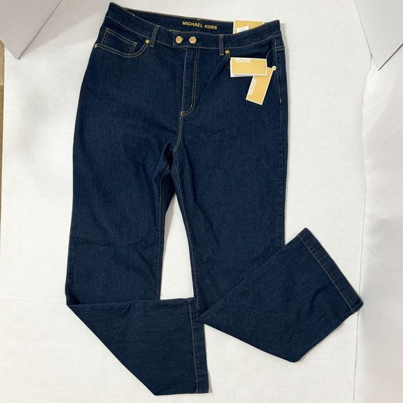 Michael Kors NWT Sz 14 Higher Rise Selma Boot Cut Jeans - Picture 12 of 14